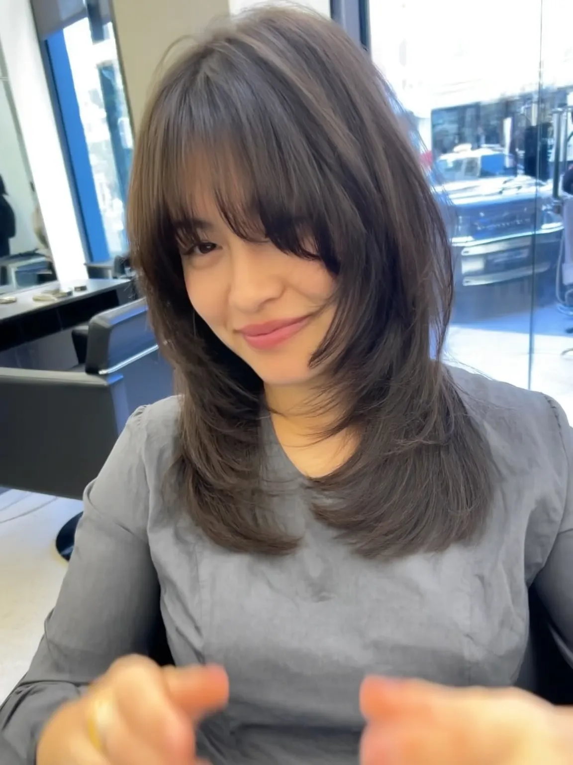 rich espresso brown layered cut